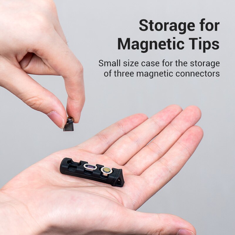 Magnetic Plug Case Portable Storage Box Type C Chagrer Adapter MFi Cable Organizer
