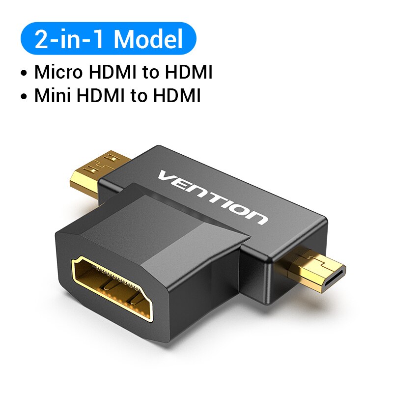Micro HDMI Adapter Micro Mini 2 in 1 Male to Female Cable Connector Converter Mini HDMI Adapter