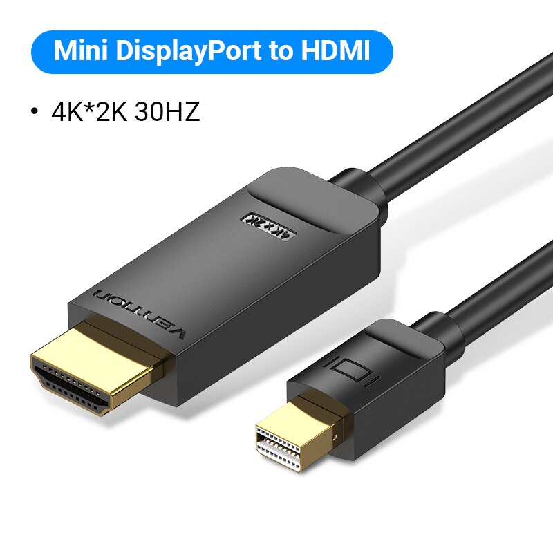 Mini DisplayPort to HDMI Cable 4K HD Mini DP to HDMI Adapter Thunderbolt 2 to HDMI