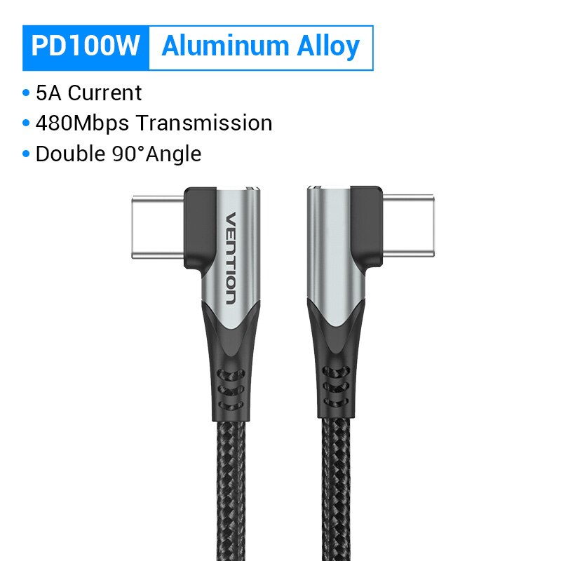 PD 100W USB Type C to USB C Charging Cable for Samsung S10 S20 MacBook Pro iPad Quick Charger 4.0 PD