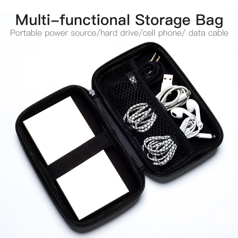 Storage Case Power Bank Case Box for Hard Drive USB Cable Headphone Case External Storage Carrying