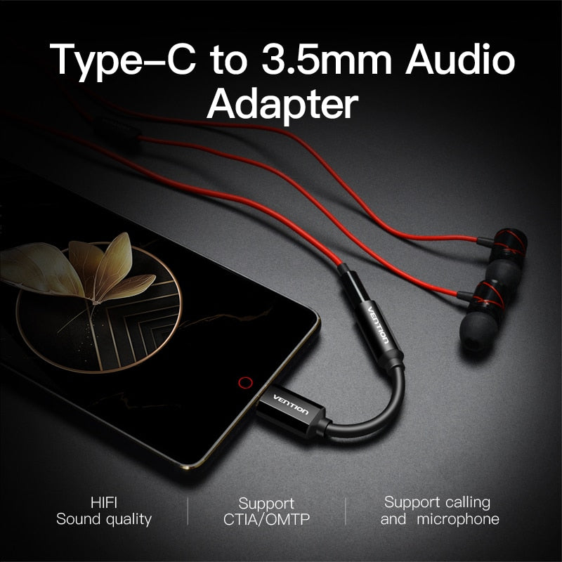 Type C to 3.5mm USB C to Jack Earphone Adapter Audio Cable Headphones Adaptador Type C 3.5