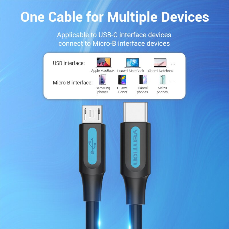 Type C to Micro USB Cable Fast USB Type-C Adapte Mobile Phone Micro USB Cable