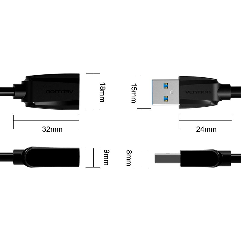 USB 3.0 Cable Male to Female USB Extension Cable Super Speed USB 2.0 Extender Data Cable