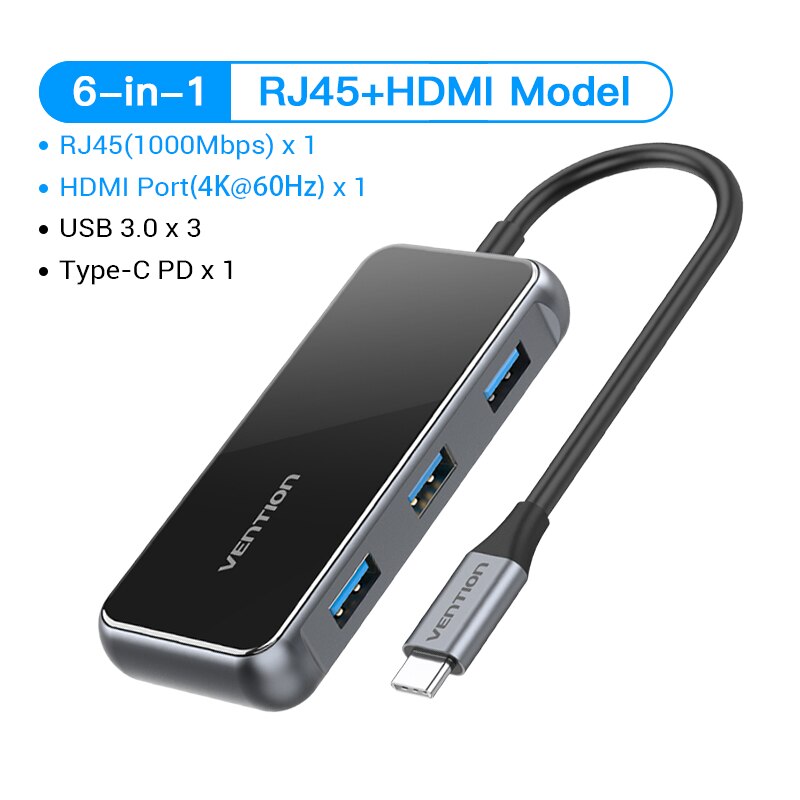 USB C HUB Type-C to HDMI Multi USB 3.0 HUB Adapter Thunderbolt 3 USB-C 3.1 Splitter 10 in 1