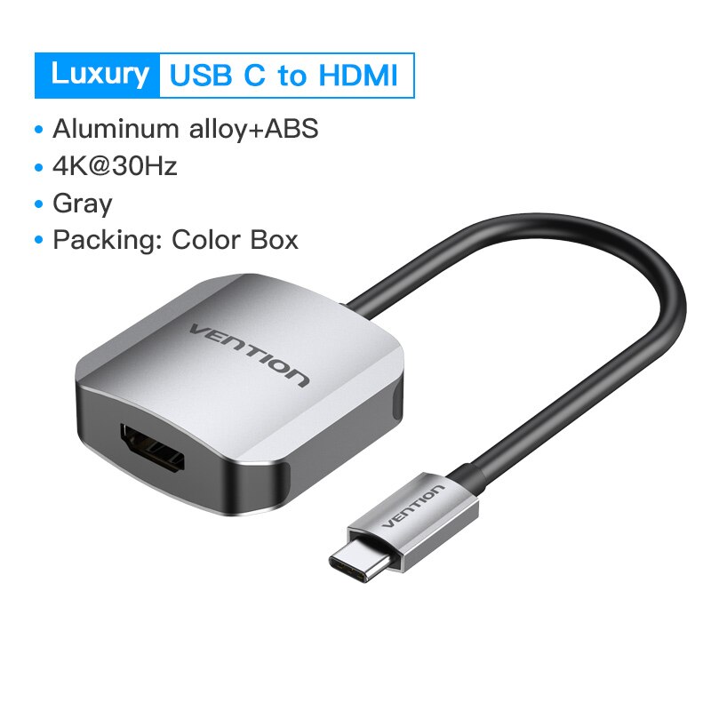 USB C to HDMI Adapter 4K Type C to HDMI VGA Connector Cable USB Type C HDMI Converter