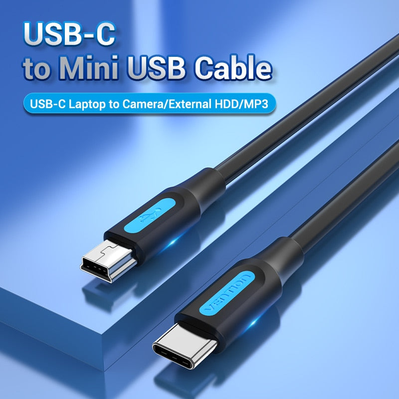 USB C to Mini USB Cable Type C Adapter Type-c to Mini USB Cable