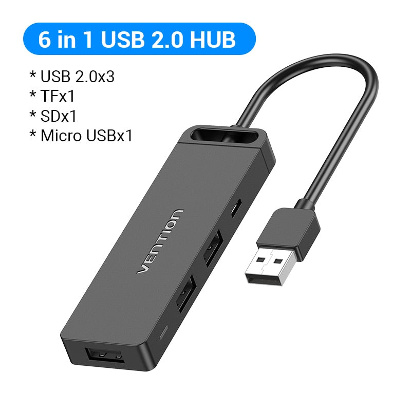 USB Hub 3.0 Multi USB Splitter 4 USB Port 3.0 2.0 with Micro Charge Power PC Hub
