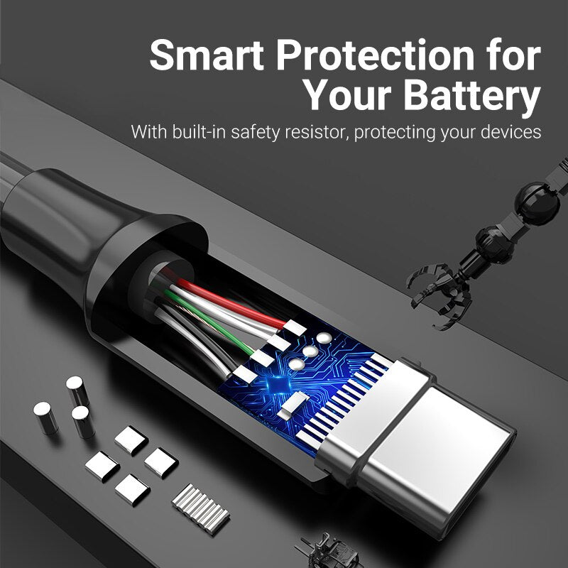 USB Type C Cable 3A Fast Charging USB 3.0 Cable Type-C Data Charging Cable