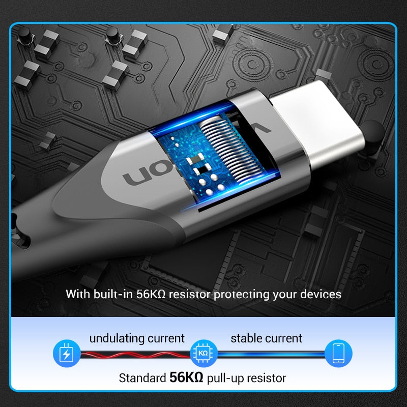 USB Type C Cable for Huawei P40 3A Fast USB Charging USB C Charger Date Wire Type-C Cabo Cable