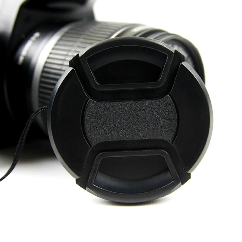 Walkingway Lens Cap Holder 43/49/52/55/58/62/67/72/77/82mm Center Pinch Snap-on Cap Cover
