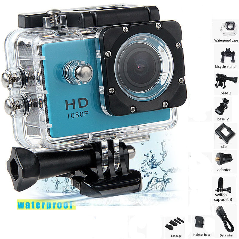 Water proof Mini Camera Full HD 1080P Action Sport Camcorder Outdoor gopro style go pro 2" Screen