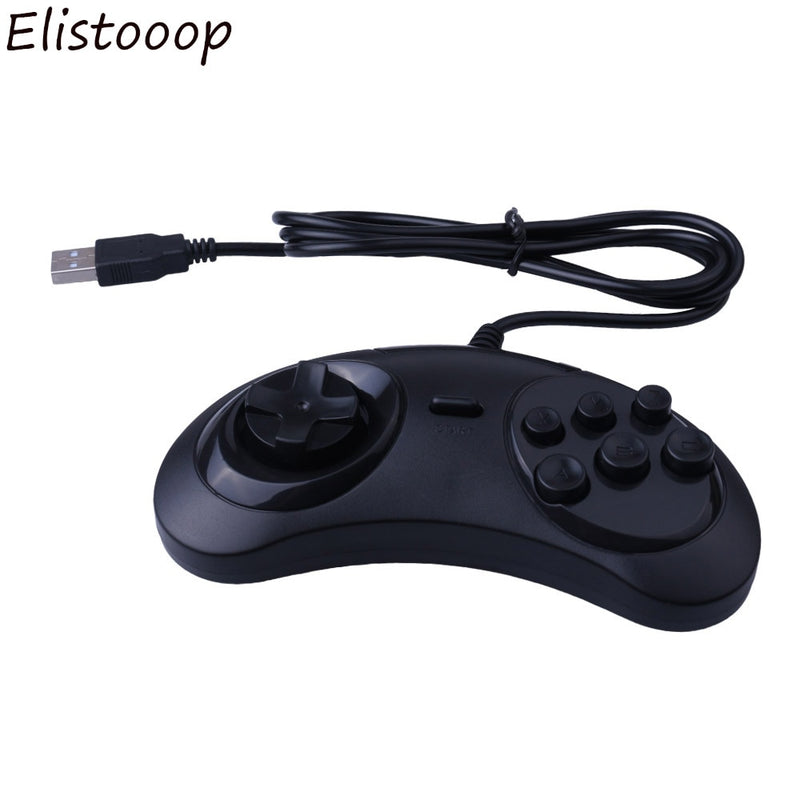 Wired 6 Buttons SEGA USB Classic Gamepad USB Game Controller Joypad
