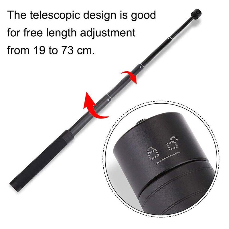 XILETU  Handheld Adjustable Extension Rod, Retractable Stick, Telescopic Collapsible for Gimbal