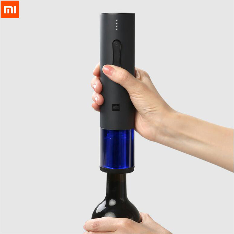 Xiaomi Mijia Huohou Automatic Red Wine Bottle Opener Electric Corkscrew Foil Cutter Cork Out Tool 6S
