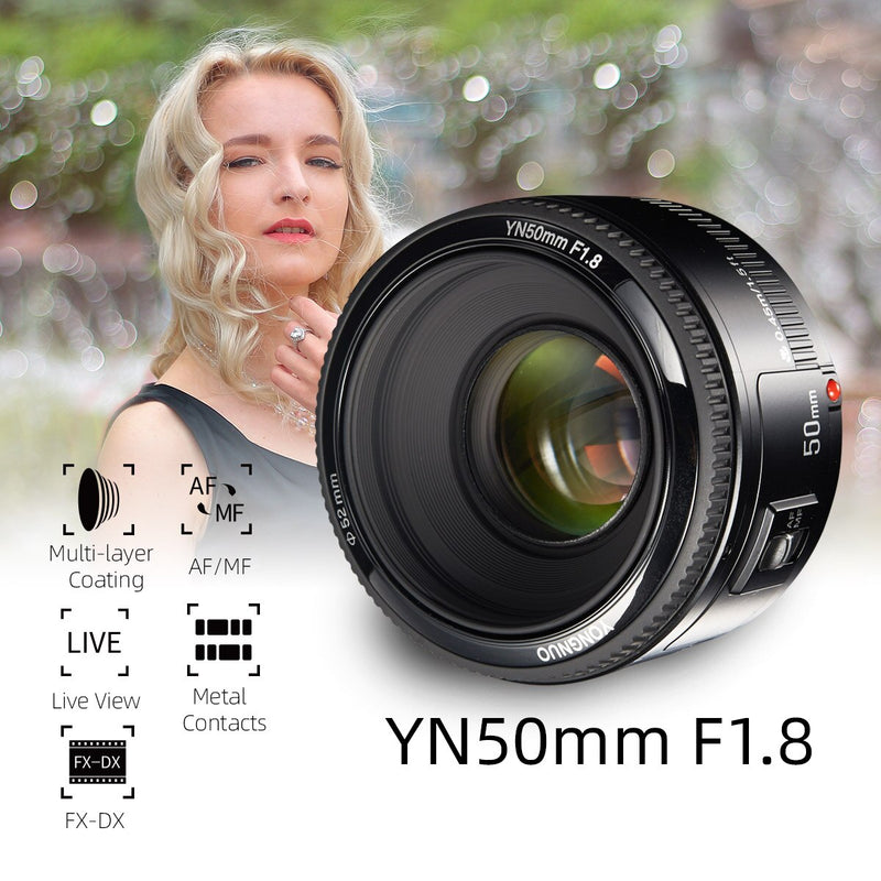 YN50mm F1.8 Large Aperture Auto Focus Small Camera Lens With Super Bokeh Effect for Canon Camera