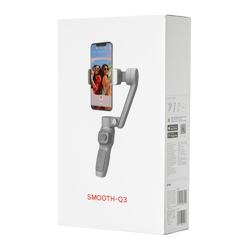 SMOOTH Q3 Smartphones Gimbal 3-Axis Flexible Phone Handheld Stabilizer with Fill Light