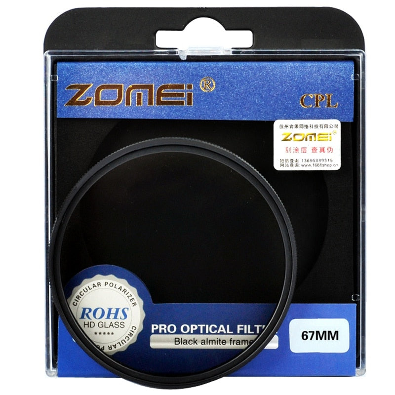 ZOMEI Ultra Slim AGC Optical Glass PRO CPL Circular Polarizing Polarizer Camera Lens Filter