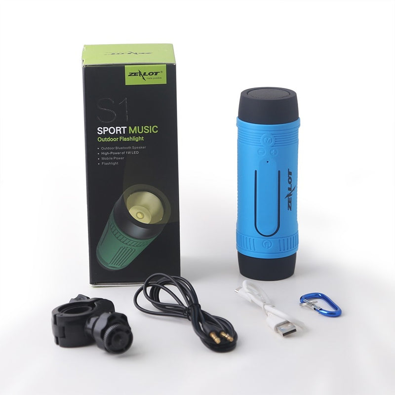 S1 Wireless Bluetooth Speaker FM radio Outdoor Portable Bicycle Speaker mini Column +Power