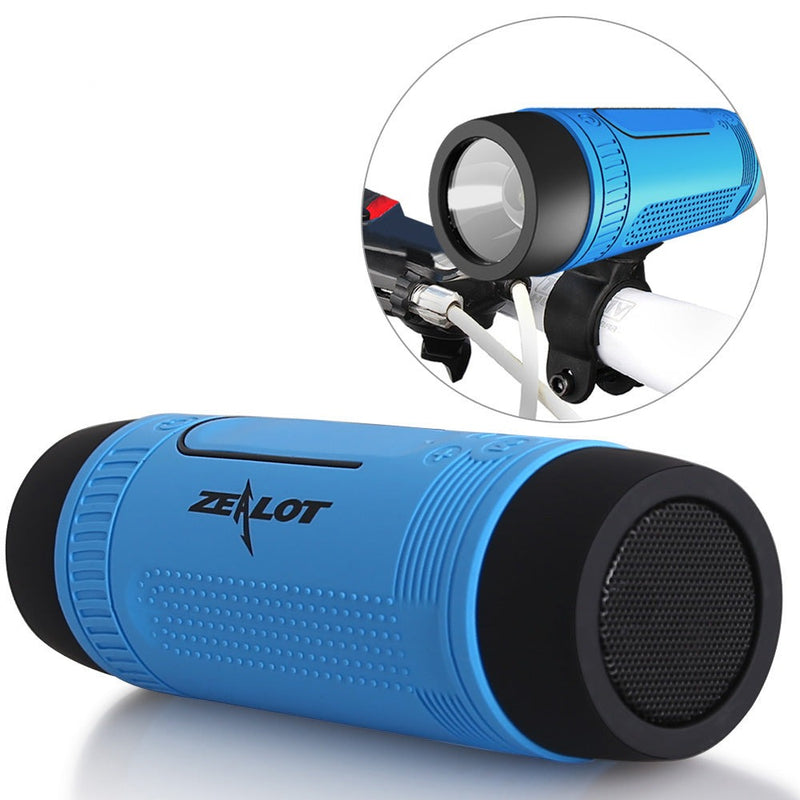 S1 Wireless Bluetooth Speaker FM radio Outdoor Portable Bicycle Speaker mini Column +Power