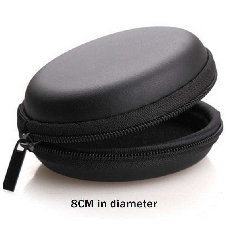Zippered Portable Round Shape Earphone Bag Headset box Hand Spinner Earphone Hard Case