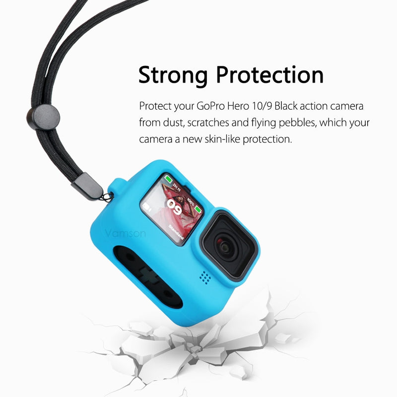For Gopro Hero 9 10 Black Soft Silicone Case Silicone Protective Full Cover Shell Camera VP662
