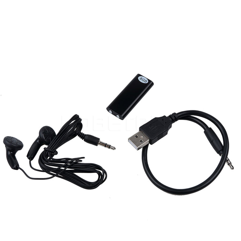 kebidumei Mini Digital Audio Voice Recorder Dictaphone 8G Stereo MP3 Music Player 3 in 1 8GB