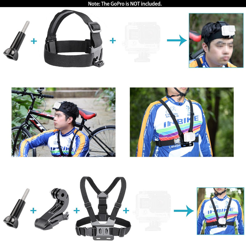 neewer action camera accessory kit for all brand sports camera:Sjcam DBPOWER AKASO APEMAN WiMiUS